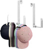 Over The Door Hat Organizer - Premium 2-in-1 Expandable Hat Hanger with Rotating Hooks for Baseball Caps - Heavy Duty Hat Rack for Closet Bedroom Travel, Space Saving, No Drilling - White