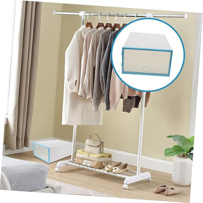 6pcs Shoe Storage Bin Stackable Shoes Boxes Plastic Containers Women Organizer Entryway Storage