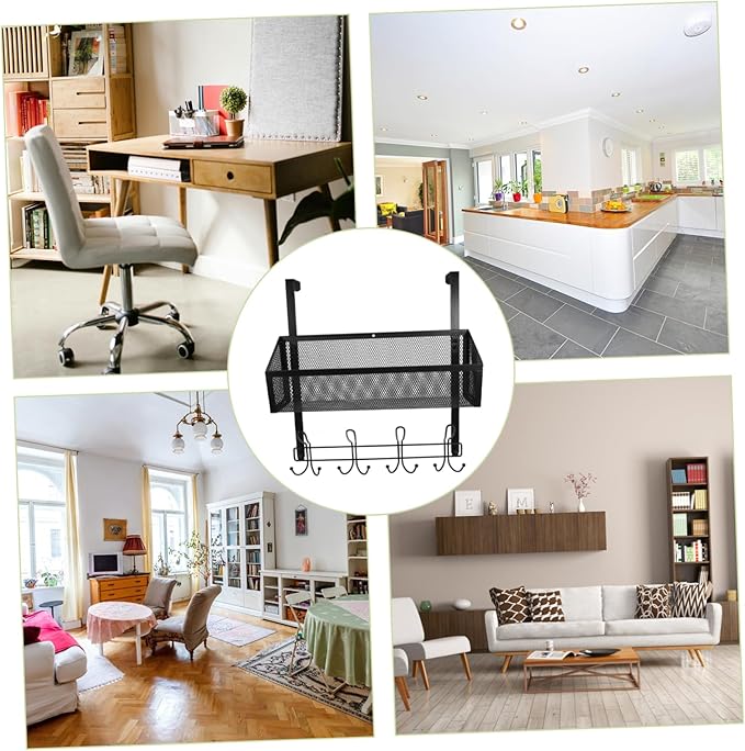 Over Door Organizer Multi Layer Storage Rack for Bathroom Kitchen Bedroom No Drill Installation Stylish Design for Maximized Space for Towels Hats More
