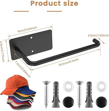 Hat Rack for Baseball Cap 2 Pack Hat Hooks Stainless Steel Hat Storage Hooks Adhesive Hat Organizer Holder Wall Mounted Hat Holder Wall Hat Organizer Hat Hanger Racks for Closet Door Living Room