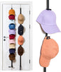 Over The Door Hat Organizer for Baseball Caps, 2-Way Hanging Hat Rack for Door, No-Drill Baseball Cap Organizer for Closet, Bedroom, Garage, Dorm Door (10 Hooks)