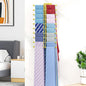 Tie Rack Wall Mounted, Tie Organizer for Men, Tie Rack Hanger for Closet Metal, Adhesive Tie Holder Organizer with 20 Hooks, Tie Storage for Wall Bedroom Living Room Dresser Room (Gold)