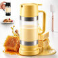 2026 New Dispensador De Leche Condensada, Glass Honey Dispenser with Stand No Drip, Maple Syrup Dispenser for Coffee and Tea Daily Use, Activities, Or Demonstrations (Yellow2 300ML)