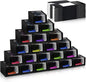 Gilprop 20 Pcs Hat Boxes for Men Black Gift Boxes with Window Display Box for Hat Storage Container for Baseball Caps, Dad Hat, Billed Cap, Snapbacks, Paper Fold Box Packing Box 8.1 x 8.1 x 5.1