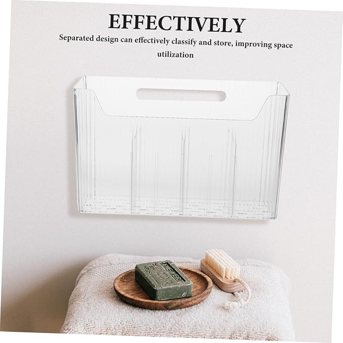 Alipis Adhesive Mount Cabinet Door Organizer Wall-mounted Storage Rack Kitchen Accessories Plastic Organizer