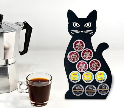 dgudgu Cat Coffee Pod Holder For K Cup Holder Black Coffee Pod Organizer K Pod Holder For Counter
