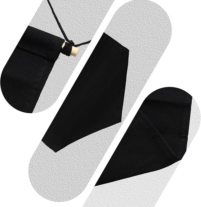 3 PCS Canvas Banner Blank with Wooden Dowel, Canvas Banners Wall Hanging Brooch Jewelry Badges Display, Enamel Pin Holder Display for Buttons Earrings (Black, Small)