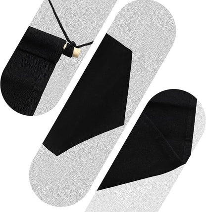 3 PCS Canvas Banner Blank with Wooden Dowel, Canvas Banners Wall Hanging Brooch Jewelry Badges Display, Enamel Pin Holder Display for Buttons Earrings (Black, Small)