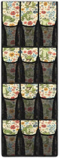 Frog Floral Over the Door Shoe Organizer,Hanging Storage Bags with 12 Mesh Large Pockets,Hanging Shoe Storage Hanging Bag
