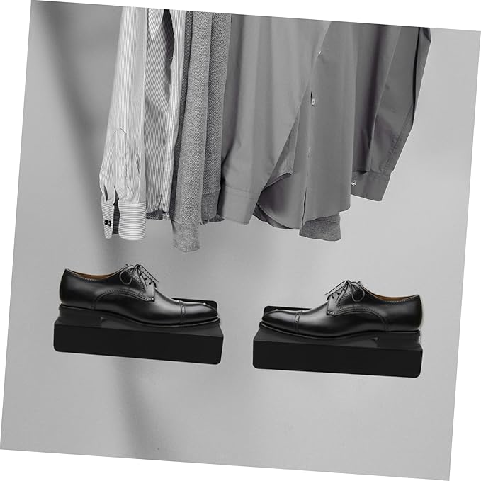 Shoe Rack Display 2pc Iron Bracket Mount Wall Hanging Shoe Organizer Space-saving for Home Store Entryway