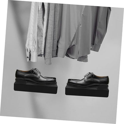 Shoe Rack Display 2pc Iron Bracket Mount Wall Hanging Shoe Organizer Space-saving for Home Store Entryway