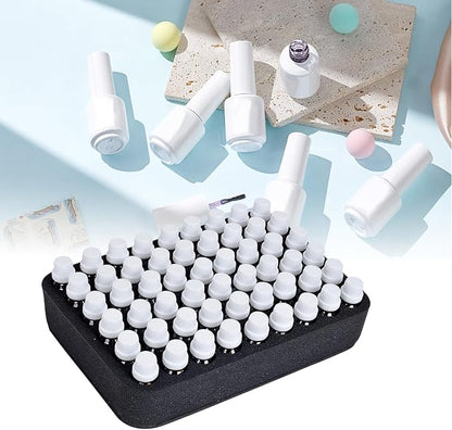 Essential oils Organizer Holder Foam Pad with Slots, Holds 54 bottles of 10ml、15ml Bottles, Removable Dividers，Black