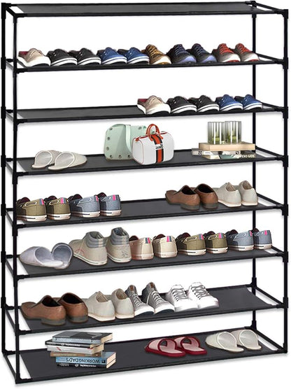 Jerry & Maggie Simple Trending 8 Tier Stackable Shoe Rack for Garage, Shoe Rack for Entrance Small Space for Dorm Shoe Racks, Over Door Shoe Rack, Kitchen Storage Shelves Solution