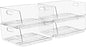 Sorbus Stackable Storage Bins Open Front - Clear Stackable Storage Bins - Pantry Bins for Storage and Organization - Acrylic Stackable Bins for Kitchen - Clear Pantry Organizer Bins (Large 4 Pack)
