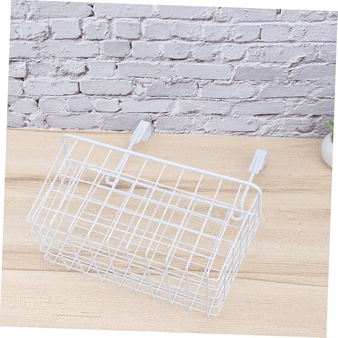 OUNONA Door Storage Cabinet Basket Hanging Organizer for Kitchen Bathroom Office Hanging Rack Lids