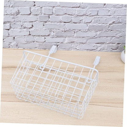 OUNONA Door Storage Cabinet Basket Hanging Organizer for Kitchen Bathroom Office Hanging Rack Lids