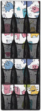 Cartoon Monster Over the Door Shoe Organizer 12 Large Mesh Pockets Sturdy Oxford Door Shoe Organizer Hanging Shoe Rack for Closet Shoe Holder