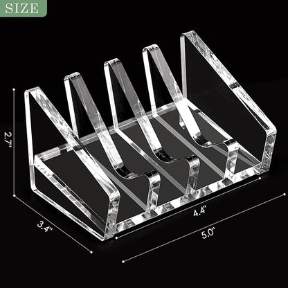 Acrylic Bar Soap Holder, 8MM Thick Clear Anti-Slip Self Draining Soap Dish for Shower, Bathroom, Kitchen, Bath Tub, Countertop, Easy Clean