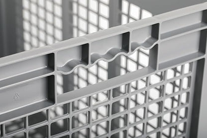 Hudson Exchange 12 x 16 x 8" Mesh Straight Wall Handled Storage Container Tote, Gray