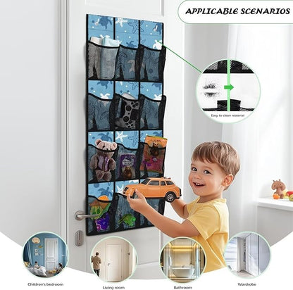 Turtle Over The Door Shoe Rack with 12 Large Clear Pockets Hanging Storage Organizer Large Capacity Space Saving Over Door Storage for Apartment Bathrooms Bedrooms
