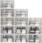 for 24 Pcs Foldable Shoe Storage Box Case Sneaker Container Stackable Organizer