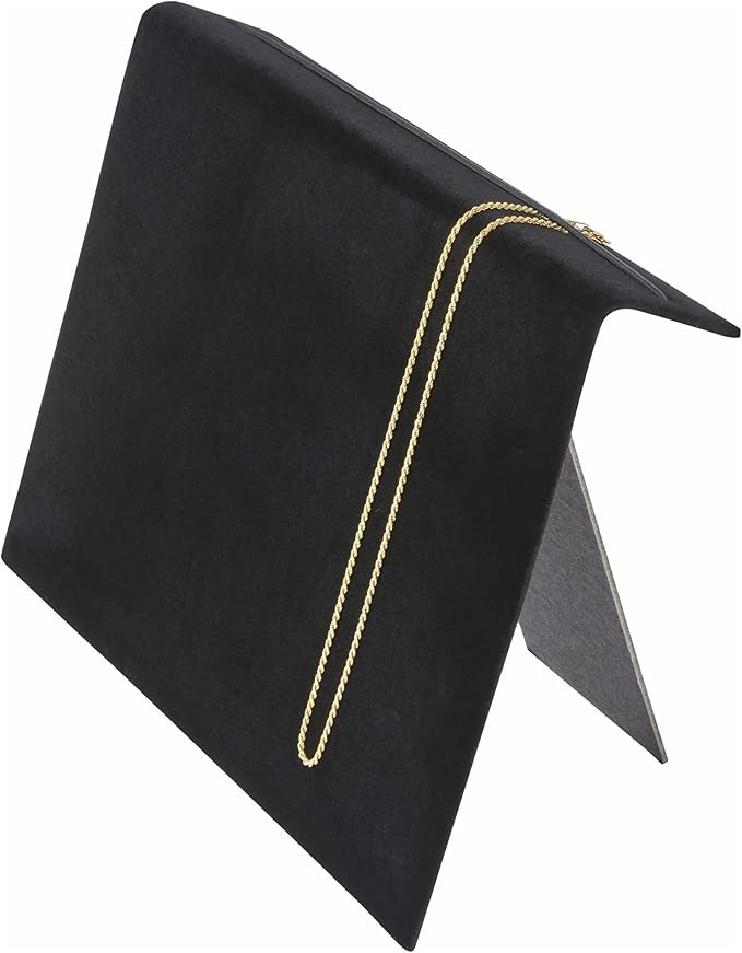 Plymor Black Velvet Bracelet Ramp with Easel Display Stand, 10.25" W x 5" D x 7.375" H (Pack of 2)