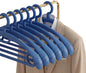 Plastic Clothes Hanger, Extra Thick Plastic Wide Shoulder Adult 360 Degrees Rotate Slip Resistant Standard Clothing Hanger Ideal for Everyday Use Blue 10 Pack