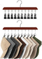 StorageWorks Hat Rack, Closet Organizer and Storage for Baseball Caps,Set of 2 with 10 Adjustable Stainless Steel Clips, Fits All Caps, Dark Cherry Color
