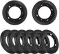 8 Pack 8 Inch Black Round Lazy Susan Turntable Bearing Plate, 5/16inch Thick Rotating Swivel Plate, Turntable Bearing Plate for Serving Food, Kitchen Cabinets & Book Case