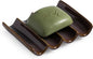 Ceramic Bar Soap Dish and Savers for Bathroom, Shower and Kitchen, Japanese Self Drain Soap Holder, Purple