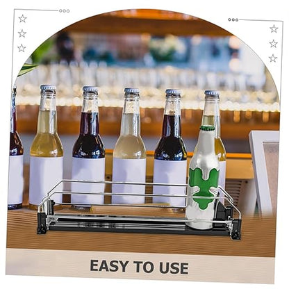 KICHOUSE Automatic Pusher Drinks Dispenser for Refrigerator Smooth Finish Beverage Organizer Easy Install Soda Can Holder Efficient Fridge Storage for Cans and Bottles