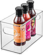 iDesign Slim Clear Plastic Stackable Storage Bin - Narrow Fridge, Pantry, or Kitchen Cabinet Organizer