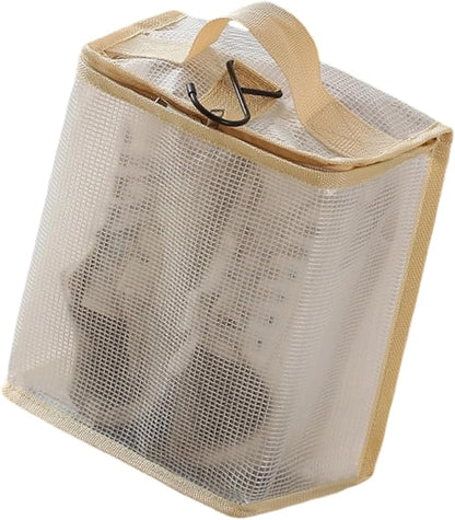 PVC Shoe Organizers for Travel with Meshes Design to Odors Ideal for Suitcases Backpacks and Home Closet Storage Hanging Shoe Organizers