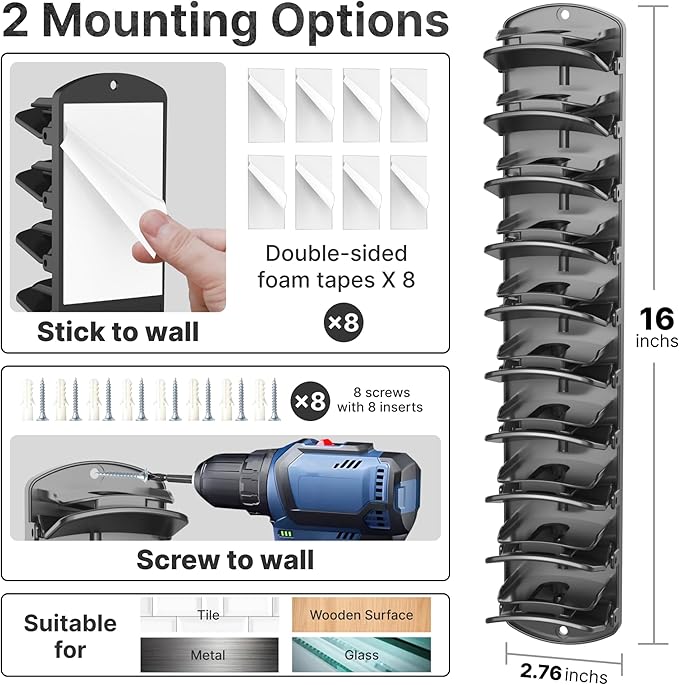 Spring Clip Hat Organizer Hold Storage 40 Caps for Baseball Caps（2-Pack） Wall Mount Closet & Door Hat Rack Holder Hanging Closet Install with Strong Adhesive or Screws.