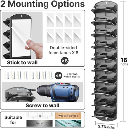 Spring Clip Hat Organizer Hold Storage 40 Caps for Baseball Caps（2-Pack） Wall Mount Closet & Door Hat Rack Holder Hanging Closet Install with Strong Adhesive or Screws.