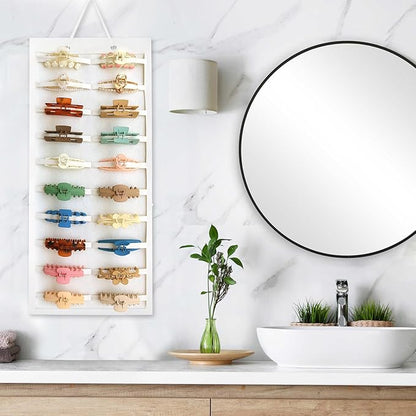 SMUK Hanging Headband Holder Organizer for Girls, Wall-mount Headband Storage Display for Women, Head Band Hair Accessories Organizer On Wall, Door, Wardrobe