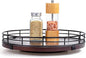 BAMBOO LAND- Lazy Susan Turntable Organizer, 13" Walnut, Lazy Susan for Table Top