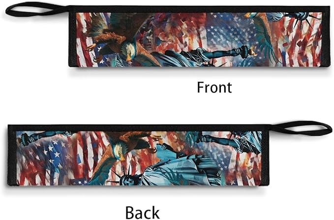 COEQINE Silverware Storage Case Tableware Case With Handles American Flag Themes Eagle Cool Animal Pattern Silverware Storage Case Tableware Case with Handle Leafproof Case