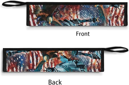 COEQINE Silverware Storage Case Tableware Case With Handles American Flag Themes Eagle Cool Animal Pattern Silverware Storage Case Tableware Case with Handle Leafproof Case