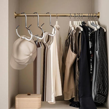 16 Pack Scarf Hangers,Metal Belt Hat Ring Hanger Non-Slip Scarf Storage Organizer with Grip Coating for Hanging Scarves Belts Hats Purses Tank Tops