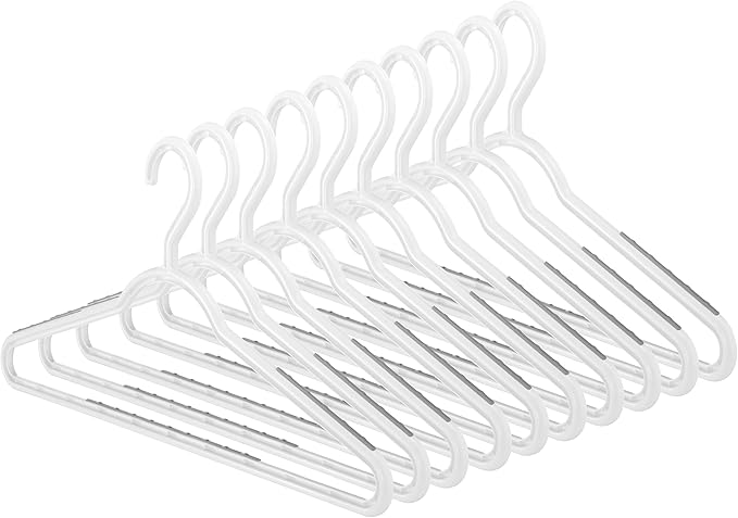 Whitmor Slim Sure Grip Hangers S/10-Paloma Gray
