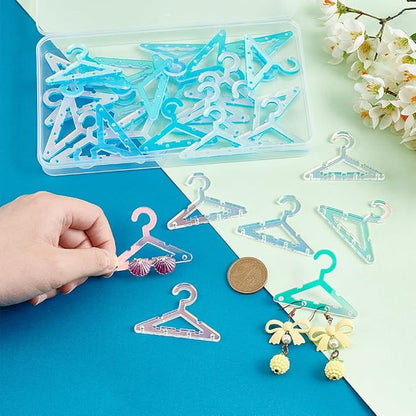 PH PandaHall 30pcs Earring Holder & Necklace Mini Hanger Rack Jewelry Display Organizer Acrylic Ear Studs for Retail Show Personal