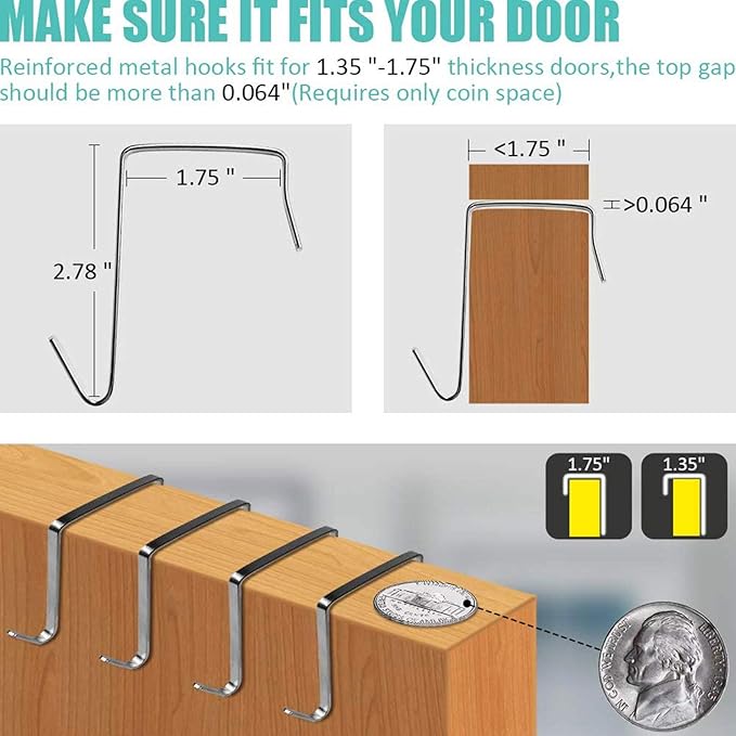 Shoe Holder Rack for Over the Door, 24-Pair Mesh Pockets Hold up to 40 Pounds, Back of Closet Organizer, Behind Door Hanger, Nonslip Holders, Shoes, Sneakers and Home Accessories (WHITE)