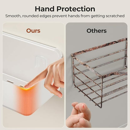 Orimade Shower Caddy 5-Pack, No-Drill Adhesive Shelves for Bathroom, Rustproof ABS Storage Organizer Set, Clear