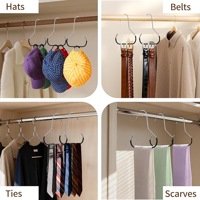 6PCS Hat Organizer for Baseball Caps, Hat Storage Hook, Cap Rack for Organizers and Storage