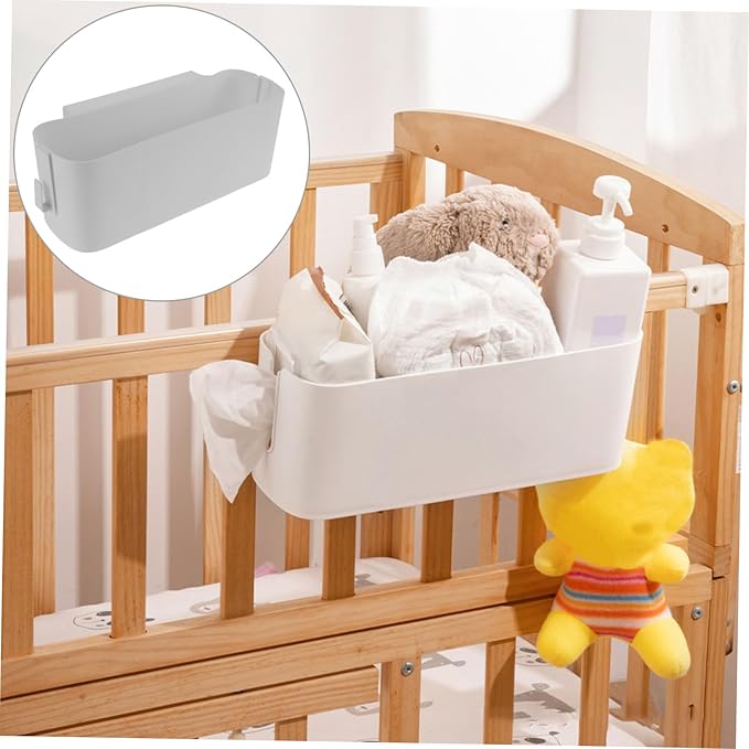 Operitacx Bedside Hanging Organizer Basket Dormitory Bed Storage for Remote Phone Glasses Sundries Easy to Install Bedside Container for Bunk Beds College