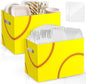2PCS Softball Utensil Holder Paper Utensil Caddy for Softball Party Decorations Disposable Cutlery Holder with Handles for Birthday Party Supplies Girls Women Sports Party Favors Cutlery Caddy