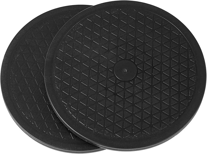 2 Pcs (10 Inch) Heavy Duty Rotating Swivel Stand - Lazy Susan with Steel Ball Bearings for Model Base/Rotating Plants/Crafts Stand Monitor/TV/Monitors/Potted Plants (360˚ Rotation)