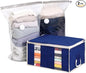 Astro 623-46 Clothes Compression Bag with Storage Case, Gusset, Large Storage, Compression Box, No Vacuum Needed, Hand Wound, Futon Compression Bag, Dividers, Changing Clothes, Closet, Travel, Navy