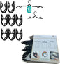 10Pcs Foldable Travel Hangers Space Saving Portable Folding Coat Hangers Travel Accessories Essentials for Traveling Camping Flying RV Cruises Suitcase Foldable Rack for Cruise Black